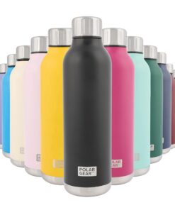 Polar Gear Hydra Flow Vakuumflasche, Isolierte Wasserflasche, Edelstahl, Kupferbeschichtung, 12 Stunden Hitze- & 24 Stun