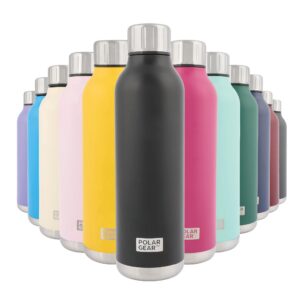 Polar Gear Hydra Flow Vakuumflasche, Isolierte Wasserflasche, Edelstahl, Kupferbeschichtung, 12 Stunden Hitze- & 24 Stun