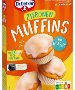 Dr. Oetker Zitronen Muffins Backmischung 415g für Rührteig, ideales Geschenk für Liebhaber von Zitronen startPosition, Z
