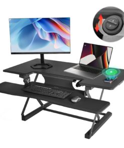 Roomark Elektrisch Höhenverstellbarer Schreibtisch für Büro und Heimgebrauch, Stehpult mit USB & Type-C Ladeanschluss un