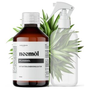 Organisches Neemöl für Pflanzenpflege, 100ml Gebrauchsfertig, Kaltgepresst, 100% natürlich, inkl. Sprühflasche & Messbec