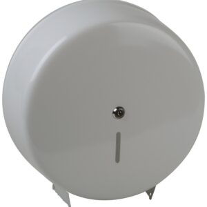 Semy Top Spender für Jumbo-Toilettenpapier, Metall/weiß, 1er Pack (1 x 1 Stück) - abschließbar, Rollen bis 32 cm Durchme