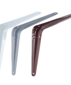BRESKO Regalwinkel Regalhalter für Küche und Esszimmer - Hochresistenter Gadescan Material - 2 Stück - 350x300 mm - Wei