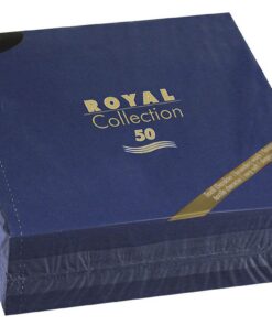 Papstar Dunkelblaue Royal Collection Tissueservietten - ideal für Haushalt, Gastronomie & Partys - FSC-Zertifikat - 1 x