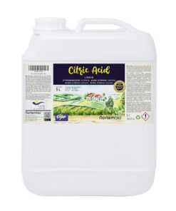 Nortembio Bio-Zitronensäure 5 L - Konzentrierte Reinigung - 100% Natürliche Flüssigkeit - Für Ökologisches Landbau zugel
