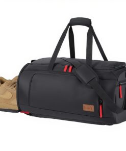 Lifewit 40L Sporttasche Herren - Wasserdicht Trainingstasche für Flüge und Sport - Schwarz Recycled Claim Standard 100