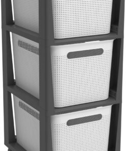 Rotho Brisen Rollcontainer mit 3 Schubladen | Rohrverpackungsfach | Haus & Garten |تضمن brushtoContain("Haus & Garten")