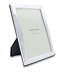 Spetebo Fotorahmen für 10 x 15 cm - flacher breiter Metallrahmen in Silber - Ideal für Hoch- und Querformat - Wechselbar