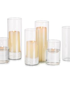 Glasseam Deko Kerzenhalter Stumpenkerzen Set 6er Hochzeit Dekoration