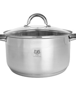 Edelstahl Topf Kochtöpfe Induktion 6L 26cmAlle Herdarten Mit Deckel Spaghettitopf Suppentopf
