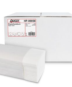 Quickly Papierhandtücher, hochweiss, zz/v-falz, 24x21,5 cm, 4000 blatt, 2-fach-paket, ideal für häusliche einrichtung
