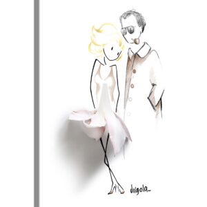 PICANOVA Marilyn Premium Leinwanddruck Für Schlaf- Und Wohnzimmer – 80x60cm Holz-Keilrahmen – Kunstausstattung, Holzrahm