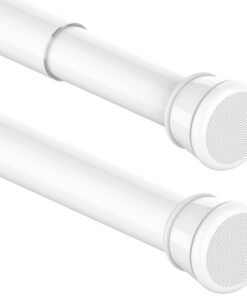 Duschvorhangstange ohne Bohren Ausziehbar 85-270cm Teleskopstange Badezimmer Weiß Φ32mm