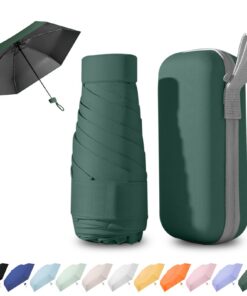 Ancuioyz Regenschirm, Mini, Faltbar, Leicht, Uv-Beständig, Für Erwachsene Und Kinder | Ancuioyz Regenschirm, Kompakt, F