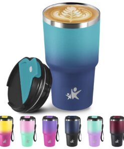 Thermosbecher 600ml - Doppelwandig isoliert für Heiß und Kalthaltigkeit, ideal für Kaffee, Tee und Smoothies für den Go-