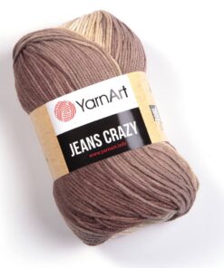 YarnArt 8201 Jeans Crazy Baumwollgarn für Amigurumi - 50 g, 174 m, 55 % Baumwolle, 45 % PAC, ideal für Sportgarn, 1 Knäu