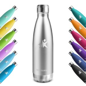 KollyKolla Thermosflasche Edelstahl, Sprudel für Outdooraktivisten, Auslaufsicher Isolierflasche 750ml