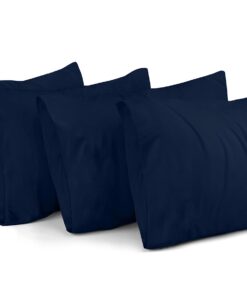 Utopia Bedding - 100% gebürsteter Mikrofaser Kissenbezug 40x80 - Falten-, verblassen- und schmutzabweisend - Marineblau