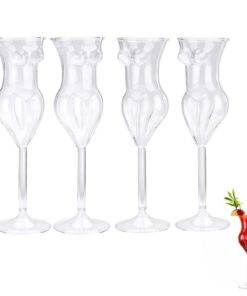 LKPOMI Damen Cocktailgläser, 170ml, Kristallklar, für Zuhause, Bars und Partys