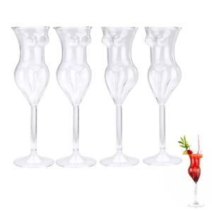 LKPOMI Damen Cocktailgläser, 170ml, Kristallklar, für Zuhause, Bars und Partys