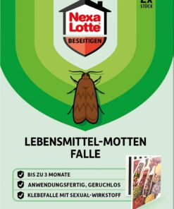 Nexa Lotte Geruchlose insektizidfreie Klebefalle Lebensmittel-Safe 2 Stück