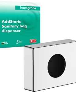 Hansgrohe AddStoris Hygienebeutelspender - Chrom, für Badezimmer, hygienische Wandhalterung, verdeckte Befestigung, 4177