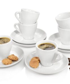 Sänger Premium Espressotassen Set New Port 12 Teilig für 6 Personen | DURABEITUNGSGESTÜTZTE TASSEN | MODERNE DESIGNERCOL
