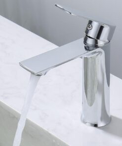 HOMELODY Wasserhahn Bad Chrom Waschtischarmatur für Badezimmer Einhebelmischer Blended Recycled Claim Standard
