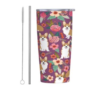 ANGYANG Corgi Dog Purple Vakuum-Reisebecher - Edelstahl Tumbler für Aktive Hundefreunde - Leicht, Dicht und Thermosafe 2