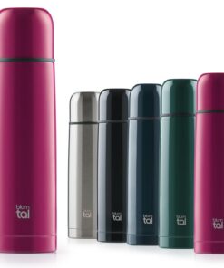 Blumtal® Thermosflasche 1L - BPA-free warm/kalt - Auslaufsichere Isolierung 1L Edelstahl - Thermoflasche mit Becher - Th