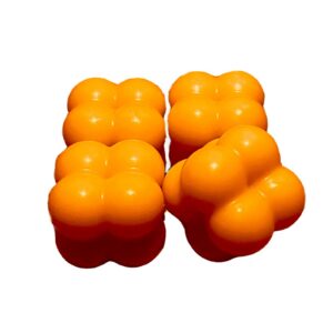 WonderWax Mini-Kugelwürfel 4er Set Pfirsichflambe Raumduft für Duftlampen Soja Wachs Duftmelt Aroma Wellness