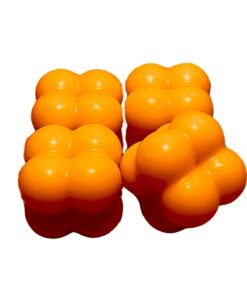 WonderWax Mini-Kugelwürfel 4er Set Pfirsichflambe Raumduft für Duftlampen Soja Wachs Duftmelt Aroma Wellness