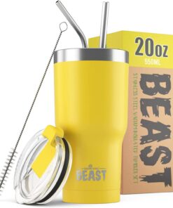 Beast Thermobecher 550 ml - Perfekt für Kaffee oder Eiskaffee I Doppelwandiger Trinkbecher aus Edelstahl I BPA-frei I Me