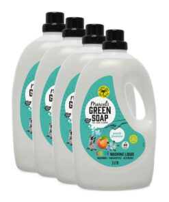 Marcel's Green Soap Farbenwaschmittel Pfirsich & Jasmin - Vorteilspack 4 x 3 L - vegan, palmölfrei, mikroplastikfrei, ge