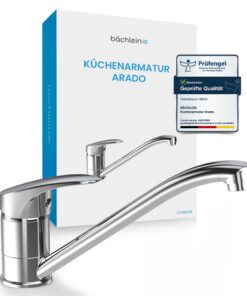 Bächlein Küchenarmatur Arado - 360° schwenkbar - Massiver Einhand-Spültisch Chrom