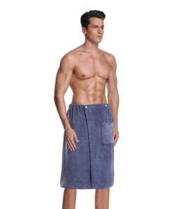 Saunakilt Herren elastisch mit Druckknöpfen Tasche Sauna 70x140 cm 302g/qm