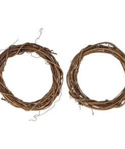 Ideen mit Herz Rattan-Kränze für Ostern und Weihnachten | Mini-Kränze | Weidenkränze innen: Ø 7cm, außen: Ø 10 cm | 2 St