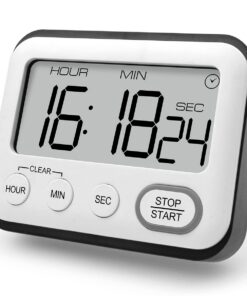 Multifunktionaler Küchentimer mit großem LCD-Display - Magnetischer Digitaler Kochtimer für Küche mit Uhr & Wecker