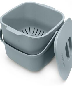 YourCasa Biomülleimer Küche 4L - geruchsdicht ohne Biomülltüten - spülmaschinenfest mit Sieb (Mint)