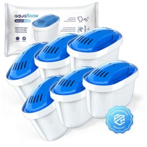 Aquaflow Magnesium Wasserfilter Kartuschen -Filtersatz fuer Dami A5, Brita Maxtra+ und Philips AWP212/10 | 12 Filterkart