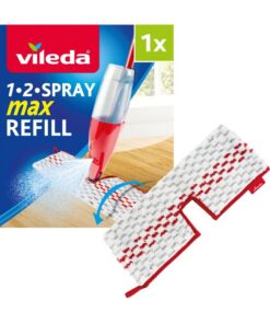 Vileda Spray & Clean Ersatzbezug, Bodenwischer für Wischmopp, 99,9% Bakterien und Viren entfernt, Waschmaschinen geeigne