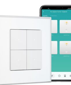Intelligente Lichtschalter Unterputz Smart Home Kompatibel mit Alexa Google Home Weiß 86x86mm Bildhüter Intelligente 4-F