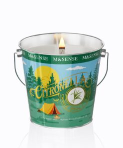 M&SENSE Citronella Kerze Outdoor Natürliche Duftkerze für draußen Sojawachs 550g 110h Brenndauer