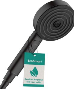 Hansgrohe Pulsify Select S Wassersparender Duschkopf - 9 l/min, 3 Strahlarten, runde Brause, Antikalk-Funktion, Matthesc