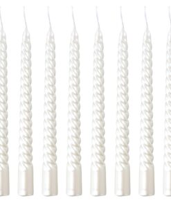 8 Stück Spiralkerzen, Weiß, für Dinner Party und Hochzeit Dekoration, Kerzen Aesthetic, 20 cm