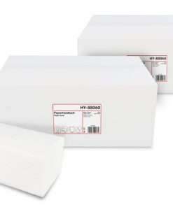 Hypafol Papierhandtücher Spender 2-lagig | weiß | 24x21 cm | 8000 Blatt | praktischer V-Falz für Toiletten, Büros & Prax