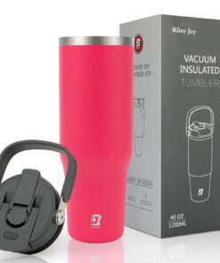 Riley Joy |0 Thermobecher Edelstahl 1.2L - Spülmaschinenfest - Auslaufsicherer Trinkflasche für Outdoor-Touristen