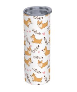 Jumsky Corgi-Becher für Hunde, Edelstahl, vakuumisoliert, perfekt für Hundebecher, Kaffeetasse und Reisebecher, 590 ml