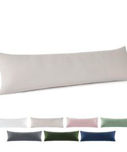 BEDSURE Seitenschläferkissen Bezug 40x145 - 100% Baumwolle, Atmungsaktiv, Langlebig, Oeko-TEX, Weich, Beige OEKO-TEX STA