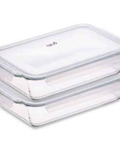 Igluu Lasagne-Auflaufform BPA-frei - Ofen- & Mikrowellenkompatibel - Fugengruppe 2,2 Liter - Robustes Borosilikatglas -f